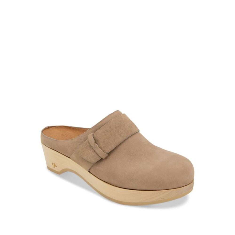 GENTLE SOULS KENNETH COLE Womens Beige 1" Platform Henley Wedge Clogs Shoes 10
